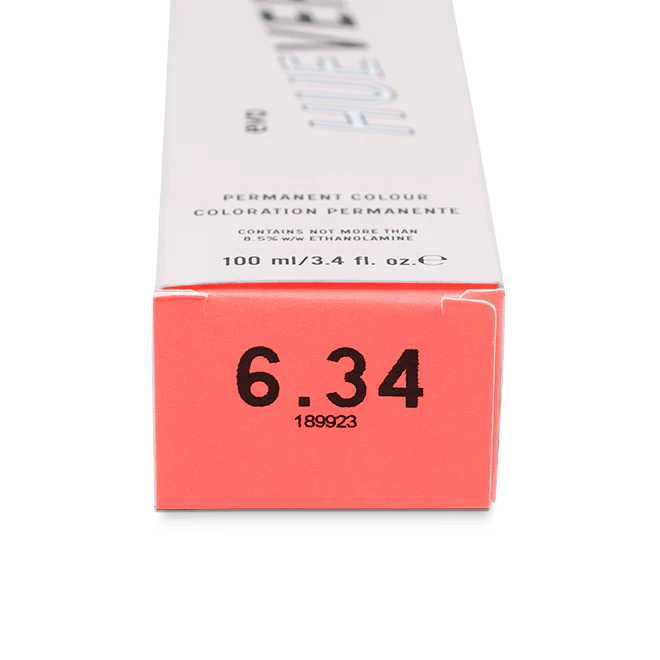 evo hue.verse 100ml permanent colour 6.34