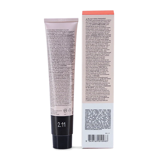 evo hue.verse 100ml permanent colour 2.11