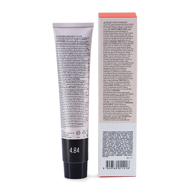 evo hue.verse 100ml permanent colour 4.84