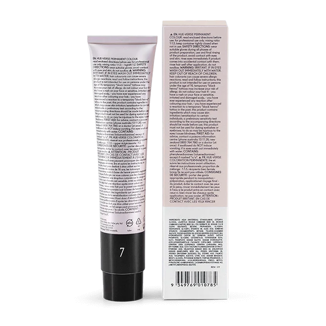 evo hue.verse 100ml permanent colour 7