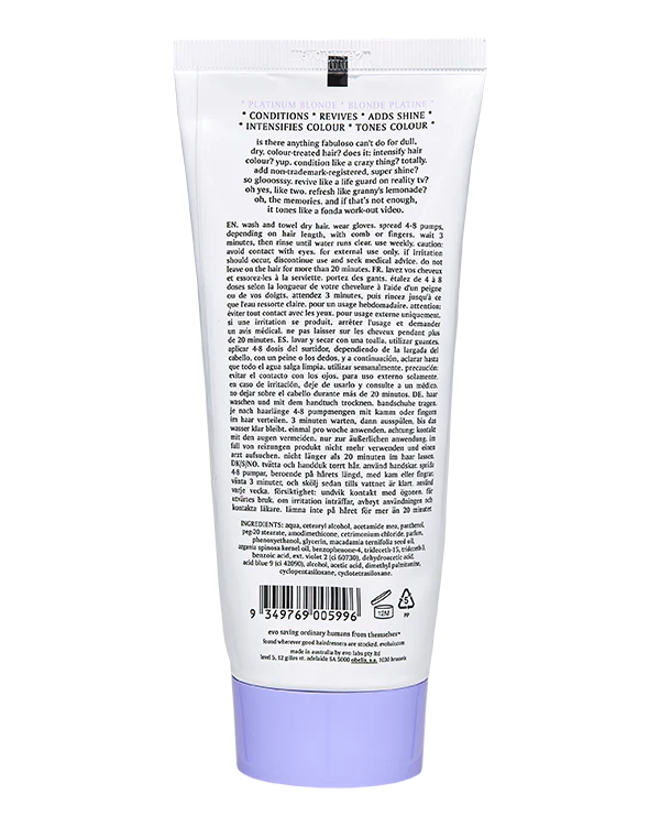 Evo Fabuloso platinum Blonde Toning Conditioner 220ml
