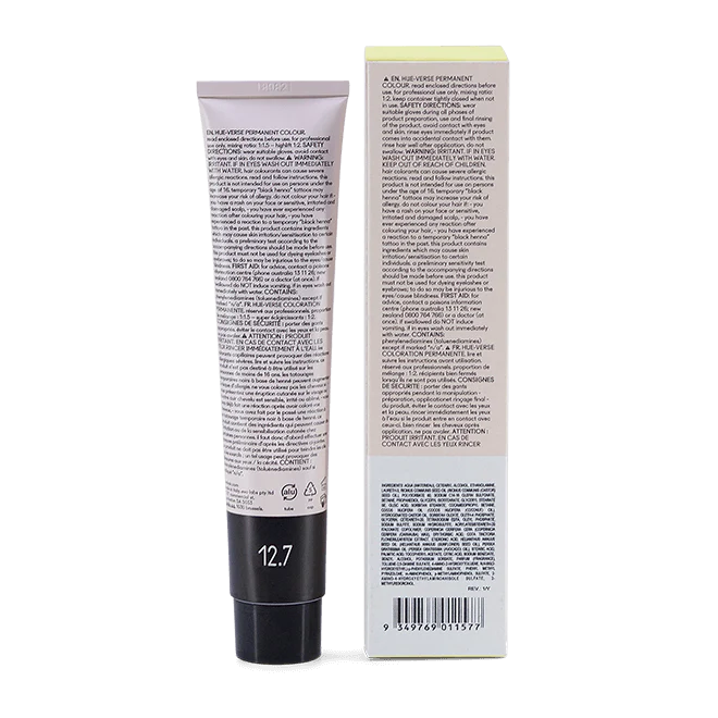 evo hue.verse 100ml permanent colour 12.7