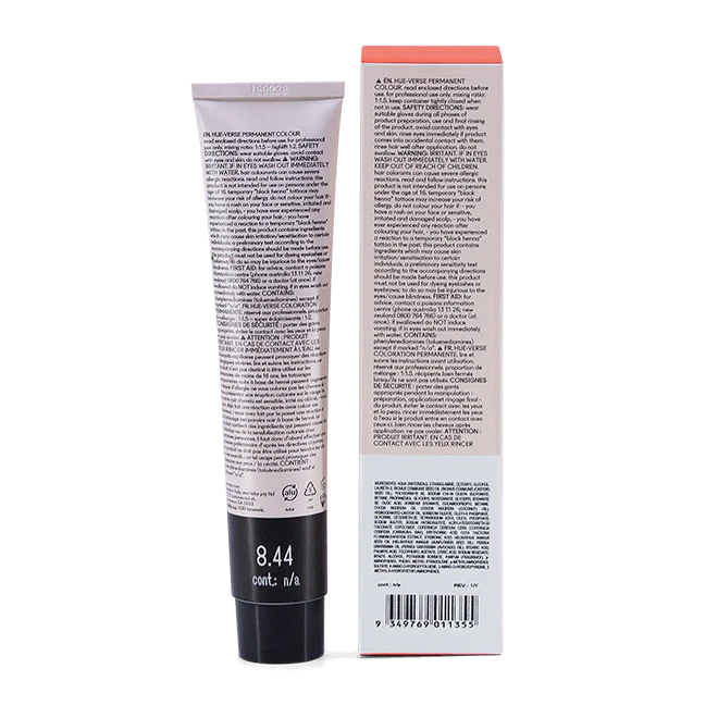 evo hue.verse 100ml permanent colour 8.44