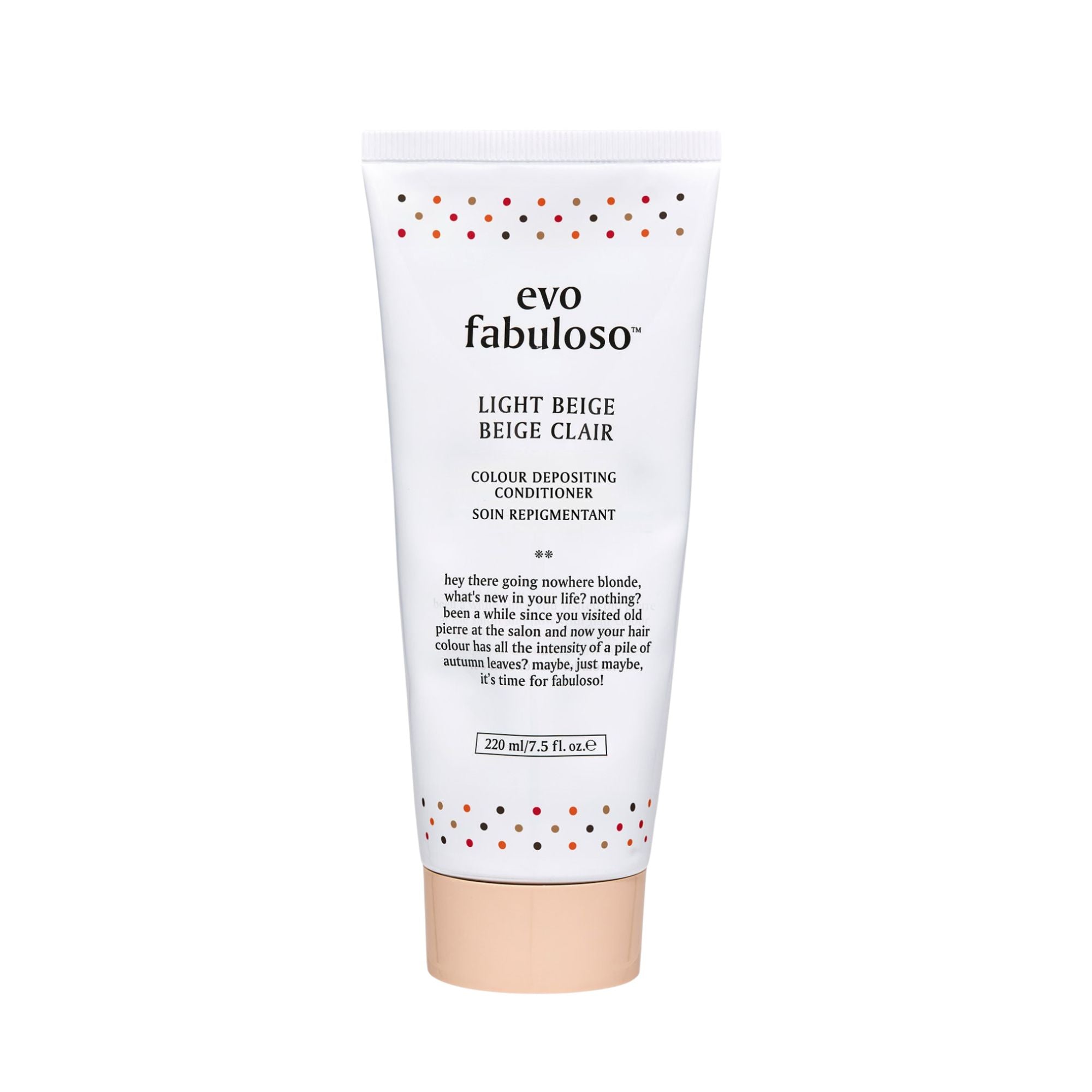 evo fabuloso light beige colour depositing conditioner 220ml