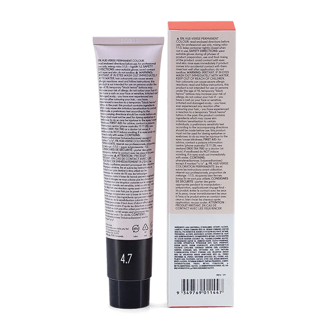 evo hue.verse 100ml permanent colour 4.7
