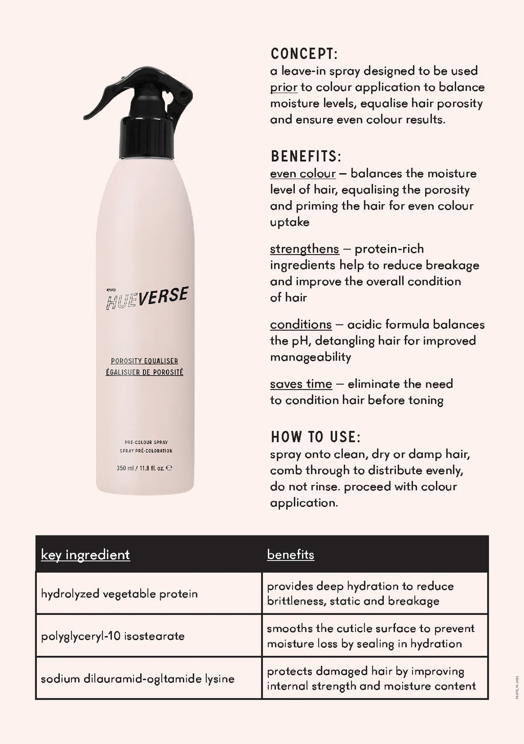 hue.verse porosity equaliser product information card