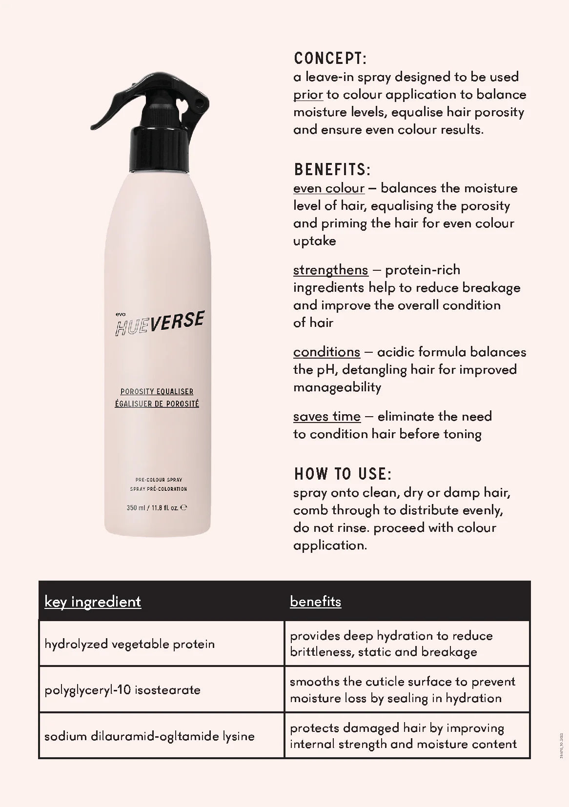 hue.verse porosity equaliser product information card