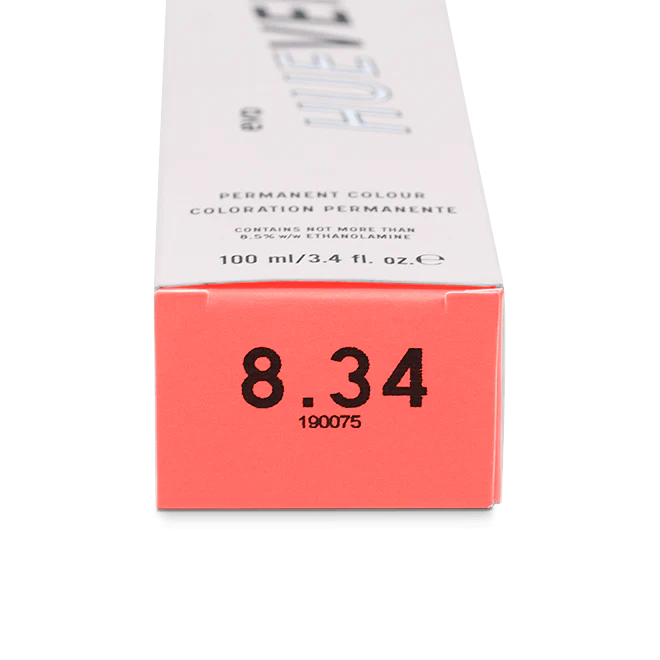 evo hue.verse 100ml permanent colour 8.34