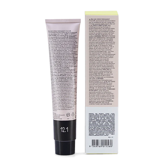 evo hue.verse 100ml permanent colour 12.1
