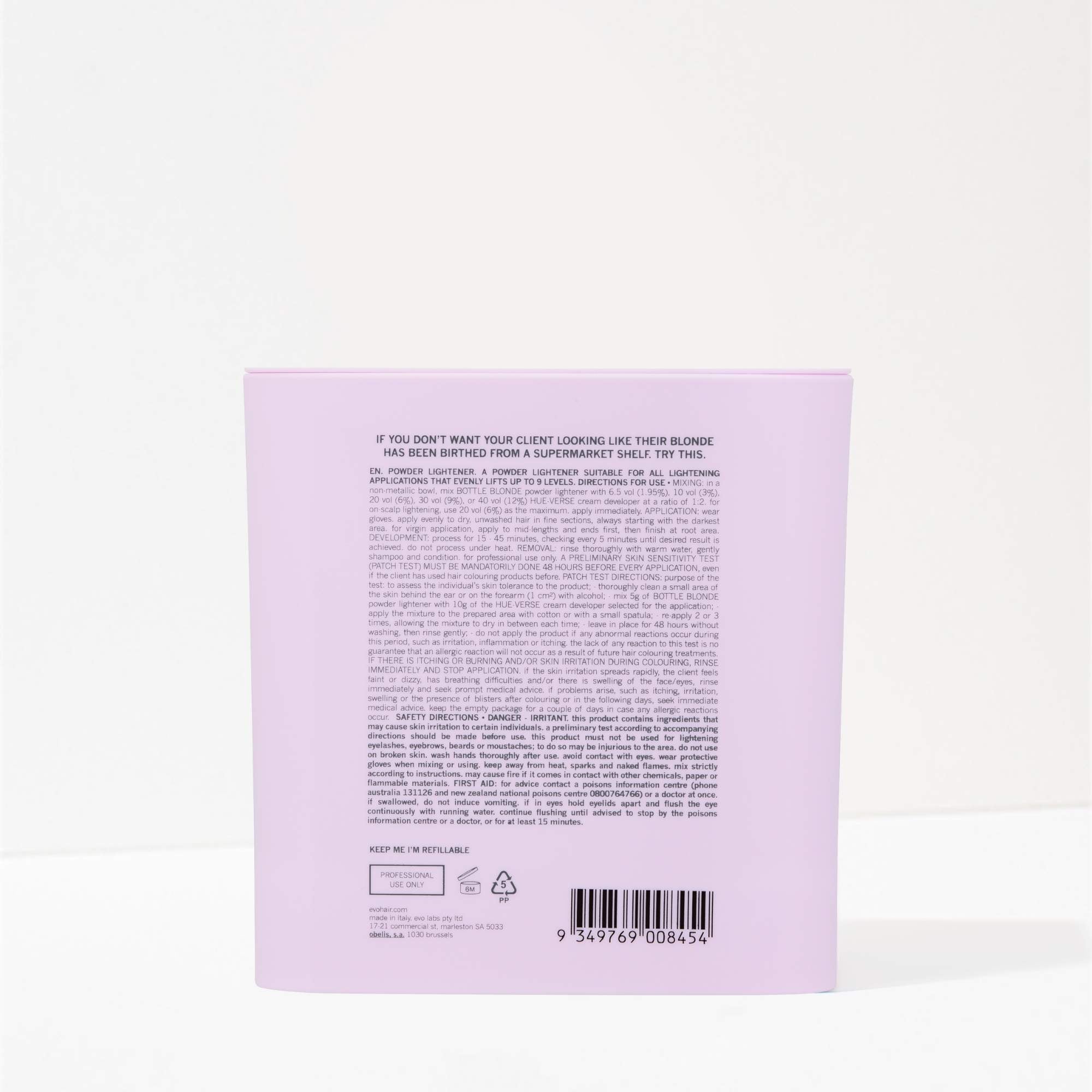 evo Bottle Blonde Powder Lightener - Tub 500g