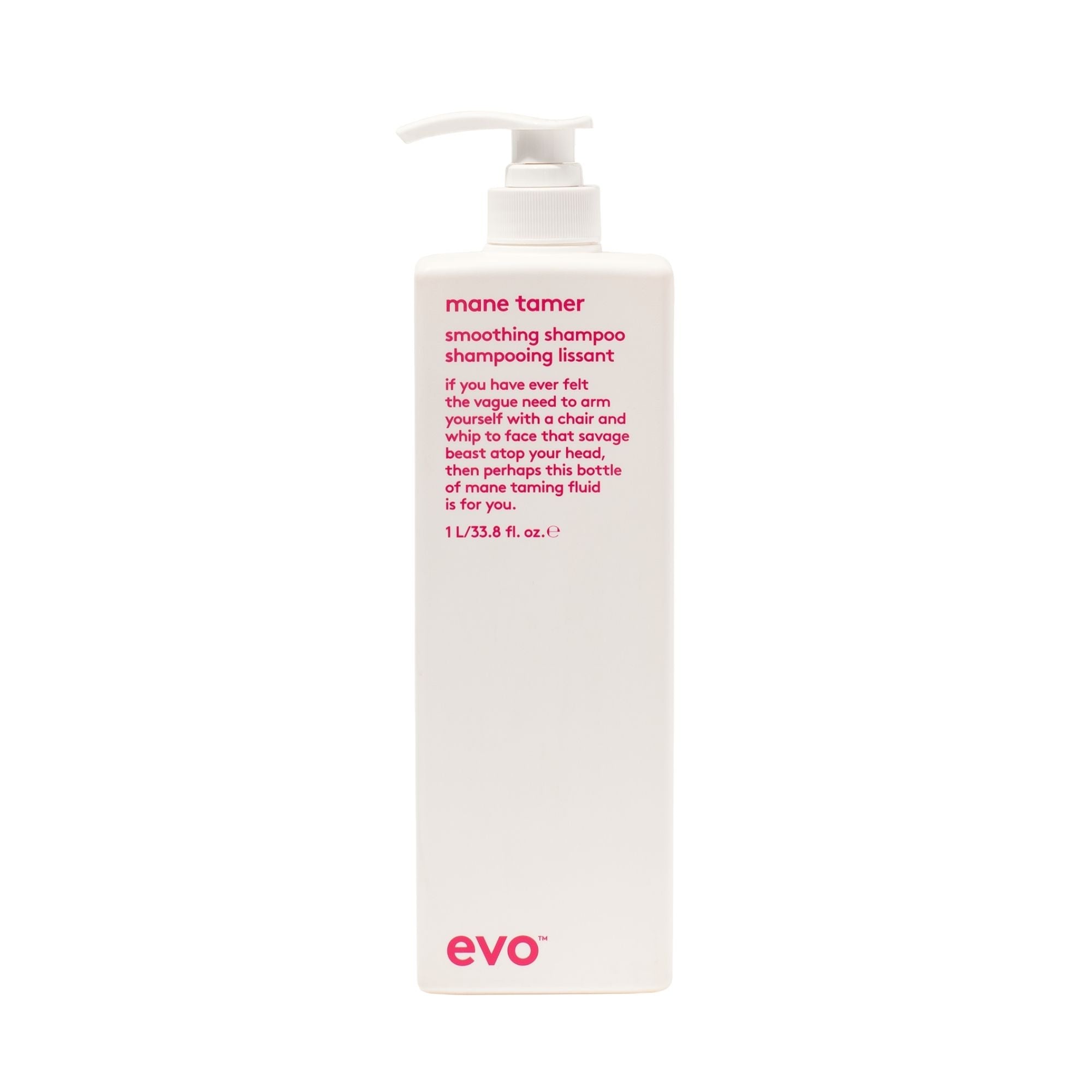 evo mane tamer smoothing shampoo 1l