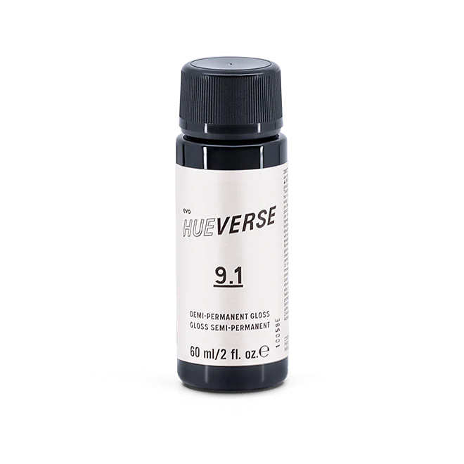 evo hue.verse 60ml demi-permanent gloss 9.1