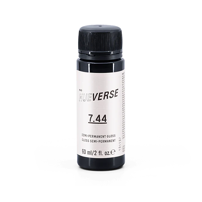 evo hue.verse 60ml demi-permanent gloss 7.44