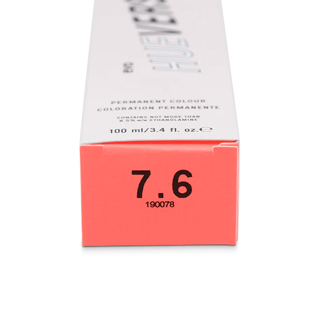 evo hue.verse 100ml permanent colour 7.6