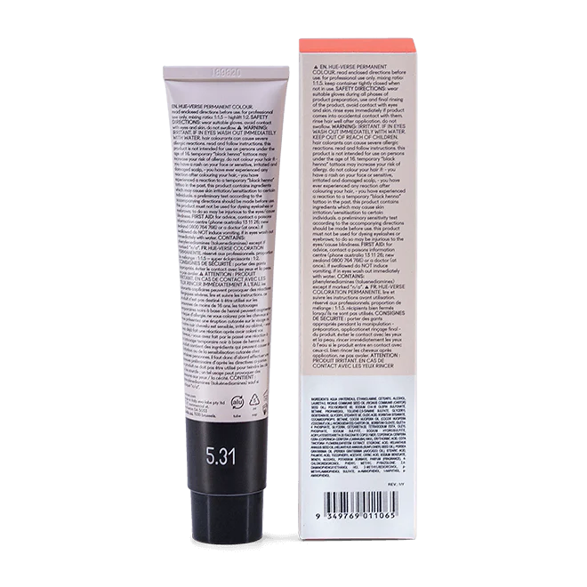 evo hue.verse 100ml permanent colour 5.31