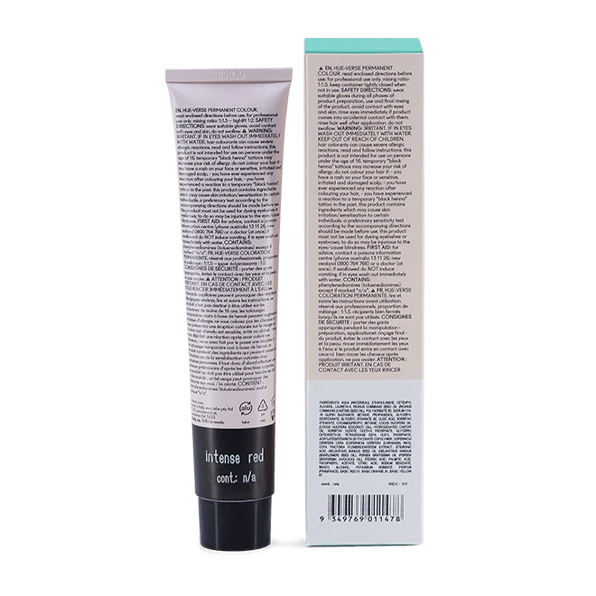 evo hue.verse 100ml permanent colour intense red