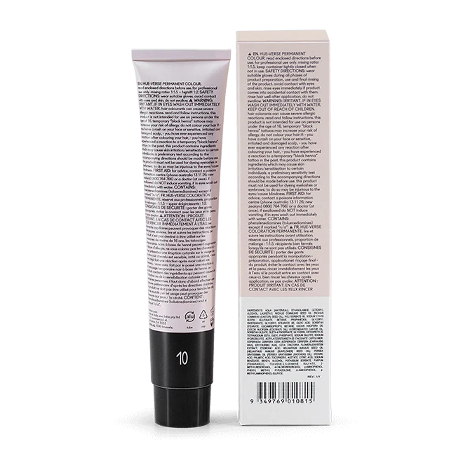 evo hue.verse 100ml permanent colour 10