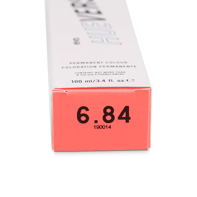 evo hue.verse 100ml permanent colour 6.84