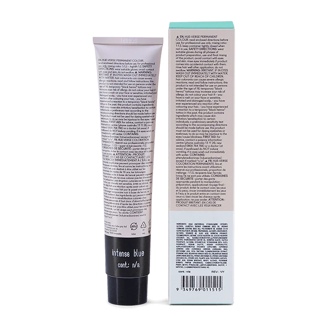 evo hue.verse 100ml permanent colour intense blue