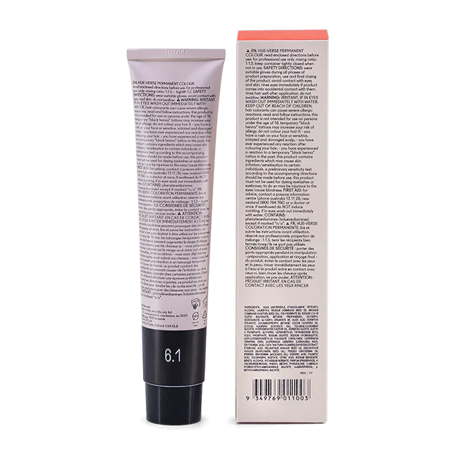 evo hue.verse 100ml permanent colour 6.1