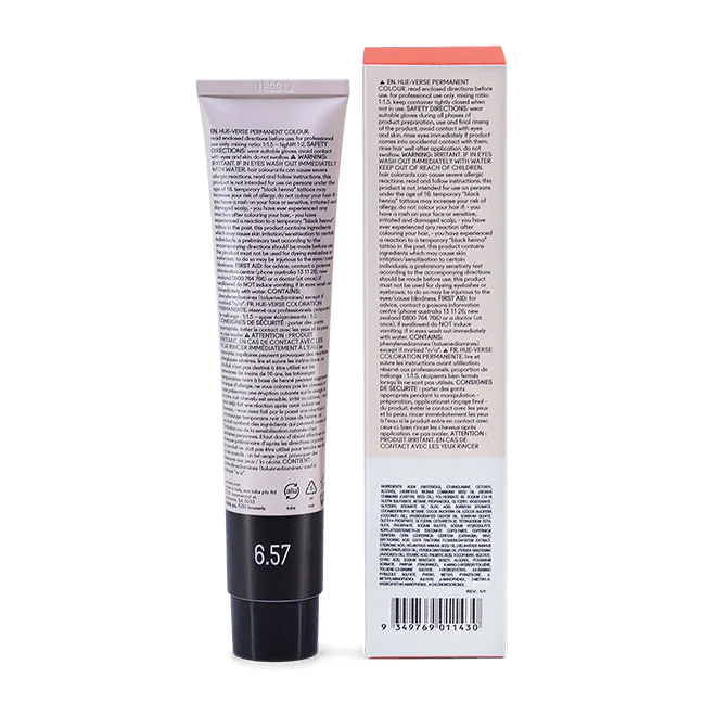 evo hue.verse 100ml permanent colour 6.57