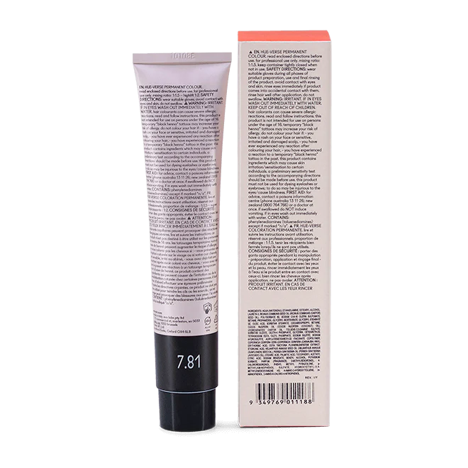 evo hue.verse 100ml permanent colour 7.81