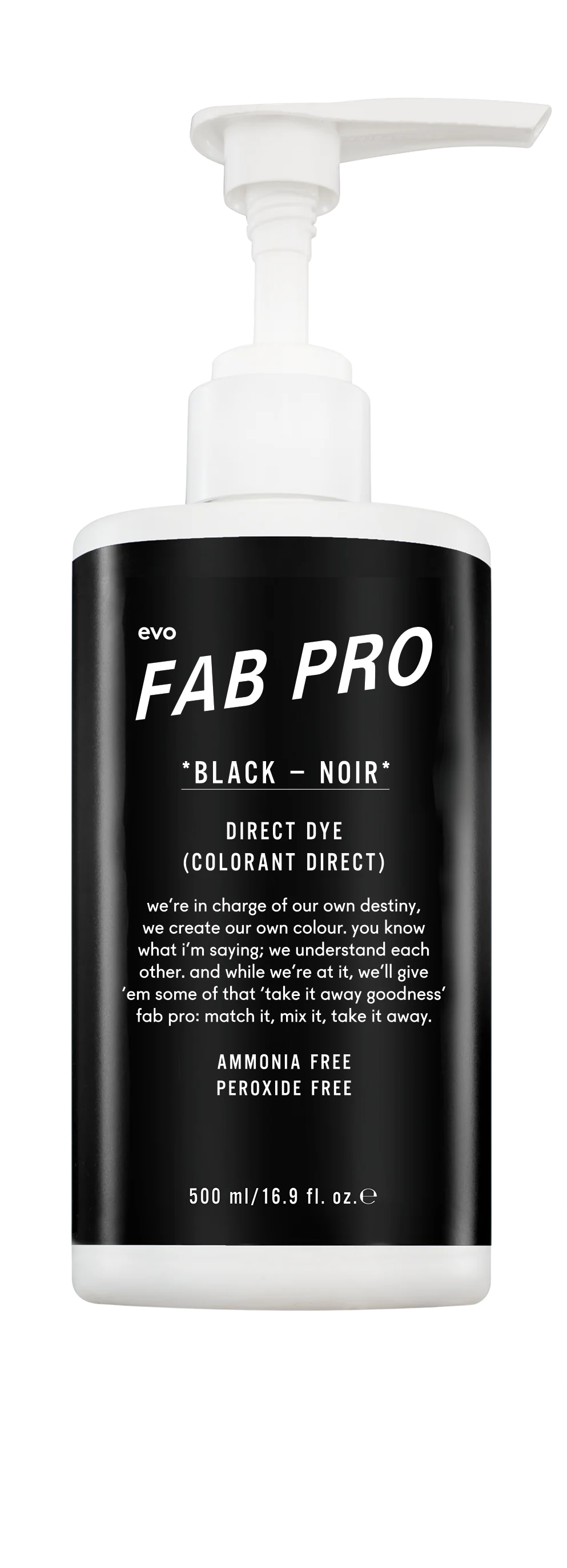 fab pro black colour intensifier 500ml