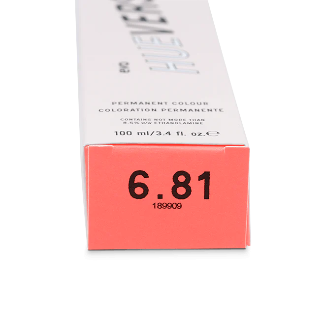 evo hue.verse 100ml permanent colour 6.81
