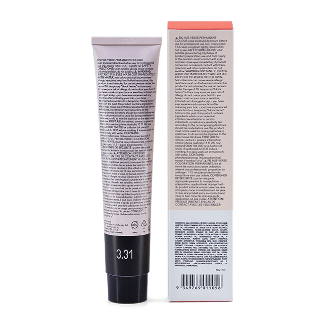 evo hue.verse 100ml permanent colour 3.31