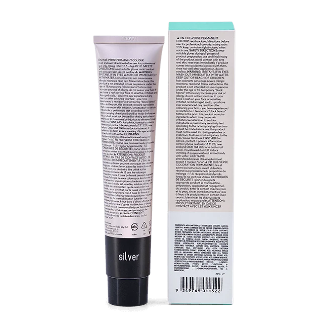 evo hue.verse 100ml permanent colour silver